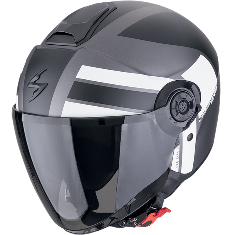 CASCO SCORPION EXO-CITY II BLUR SILVER MATT/BLACK/WHITE