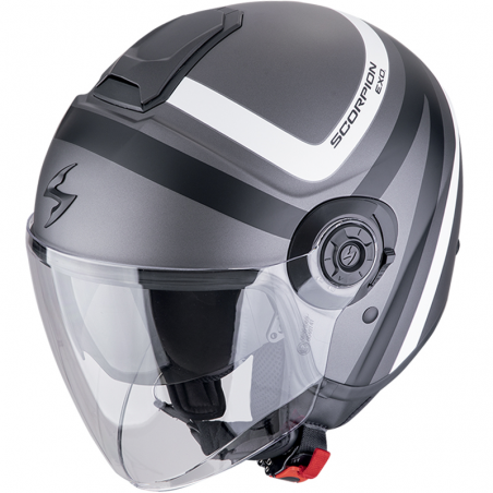 CASCO SCORPION EXO-CITY II RIVA SILVER MATT/BLACK/WHITE