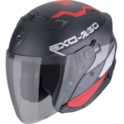 CASCO SCORPION EXO-230 BAND BLACK MATT/RED/SILVER