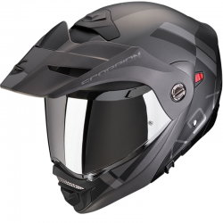 CASCO SCORPION ADX-2 GALANE BLACK MATT/SILVER