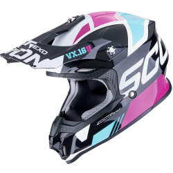 CASCO SCORPION VX-16 EVO AIR ANALOG BLACK/BLUE/PINK