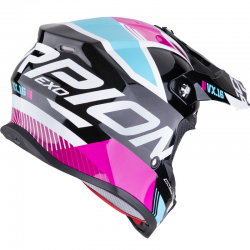 CASCO SCORPION VX-16 EVO AIR ANALOG BLACK/BLUE/PINK