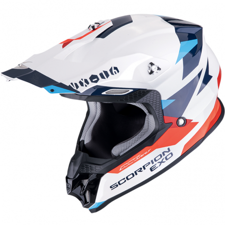 CASCO SCORPION VX-16 EVO AIR ROD WHITE/RED/BLUE