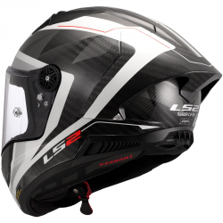 CASCO LS2 THUNDER CARBON GP AERO RAUTE WHITE GREY