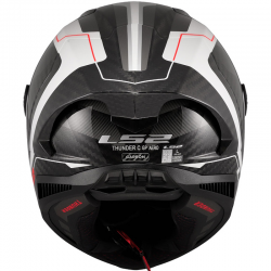 CASCO LS2 THUNDER CARBON GP AERO RAUTE WHITE GREY