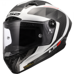 CASCO LS2 THUNDER CARBON GP AERO RAUTE WHITE GREY