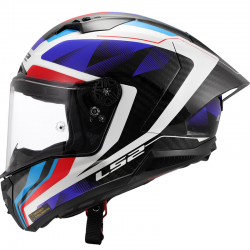 CASCO LS2 THUNDER CARBON GP AERO RAUTE BLUE RED