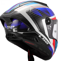 CASCO LS2 THUNDER CARBON GP AERO RAUTE BLUE RED