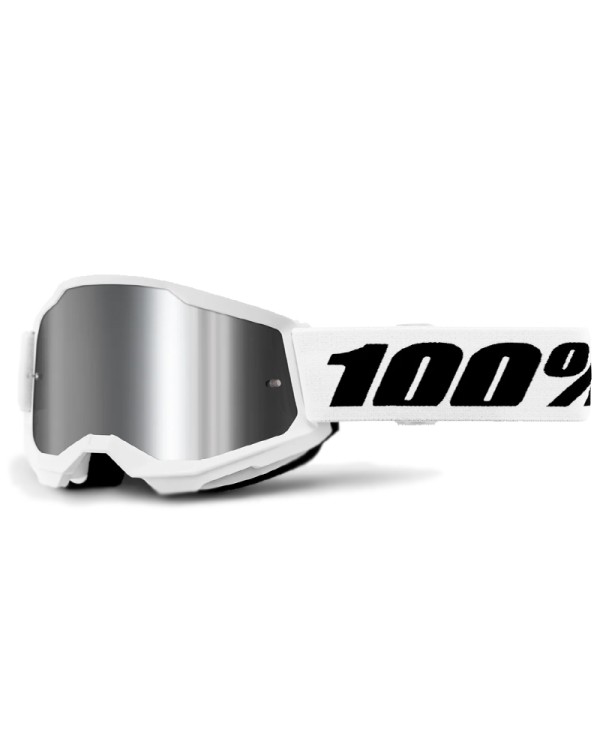 GAFAS 100% STRATA 2 M2 BLANCO / PLATA ESPEJO