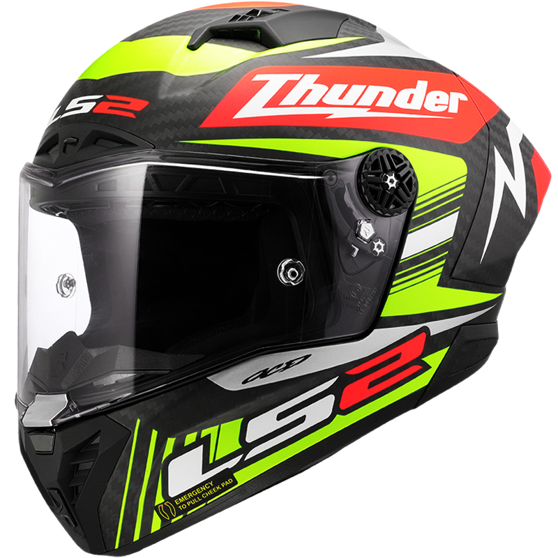 CASCO LS2 THUNDER CARBON GP AERO REPLICA BLACK