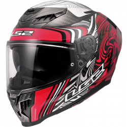 CASCO LS2 DRAGON ENTHUM CARBONO RED