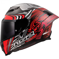 CASCO LS2 DRAGON ENTHUM CARBONO RED