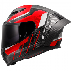 CASCO LS2 DRAGON TRAX CARBONO RED