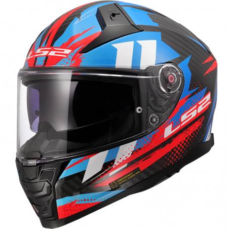 CASCO LS2 VECTOR II CARBON TANTIC RED/BLUE