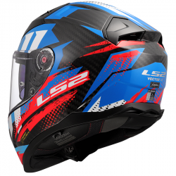 CASCO LS2 VECTOR II CARBON TANTIC RED/BLUE