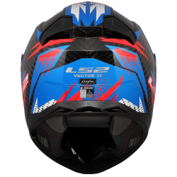 CASCO LS2 VECTOR II CARBON TANTIC RED/BLUE