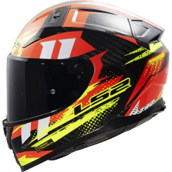 CASCO LS2 VECTOR II CARBON TANTIC RED/H-V YELLOW