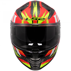 CASCO LS2 VECTOR II CARBON TANTIC RED/H-V YELLOW