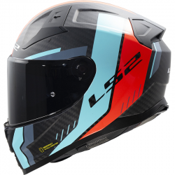 CASCO LS2 VECTOR II CARBON GRID RED/CYAN