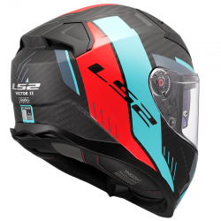 CASCO LS2 VECTOR II CARBON GRID RED/CYAN