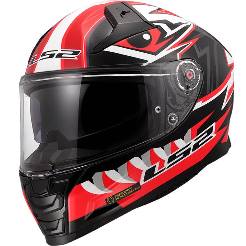 CASCO LS2 VECTOR II BUNTRI BLACK/RED