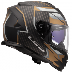 CASCO LS2 STORM II TRACKER BLACK/GOLD