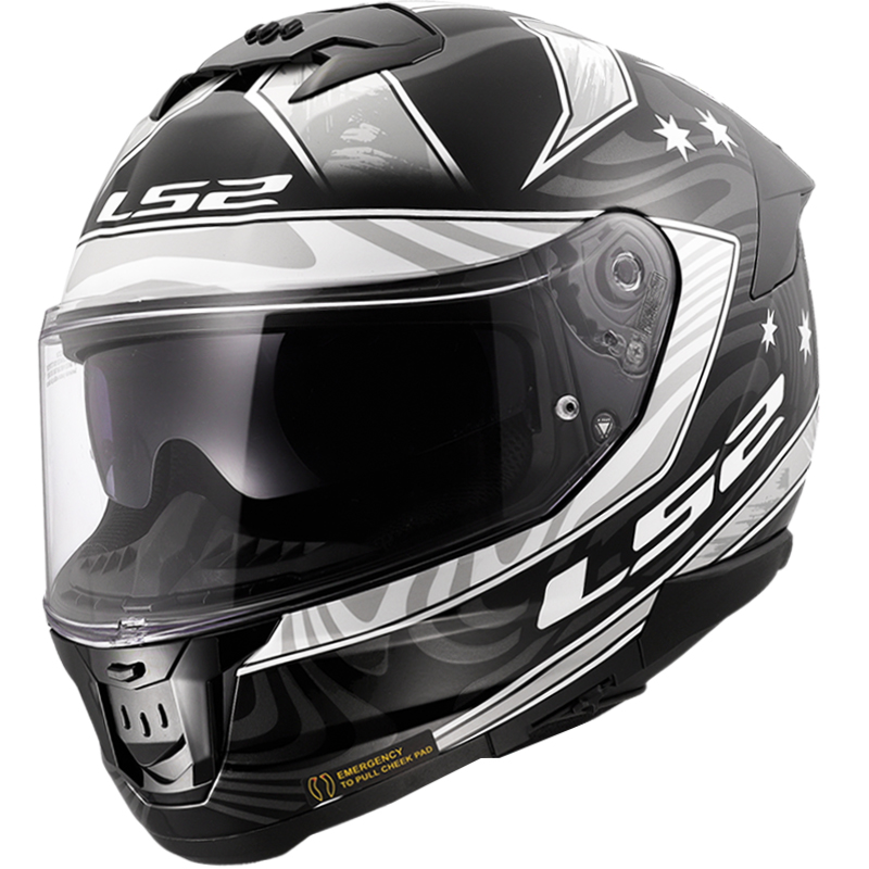 CASCO LS2 STREAM II GALDAM BLACK/WHITE