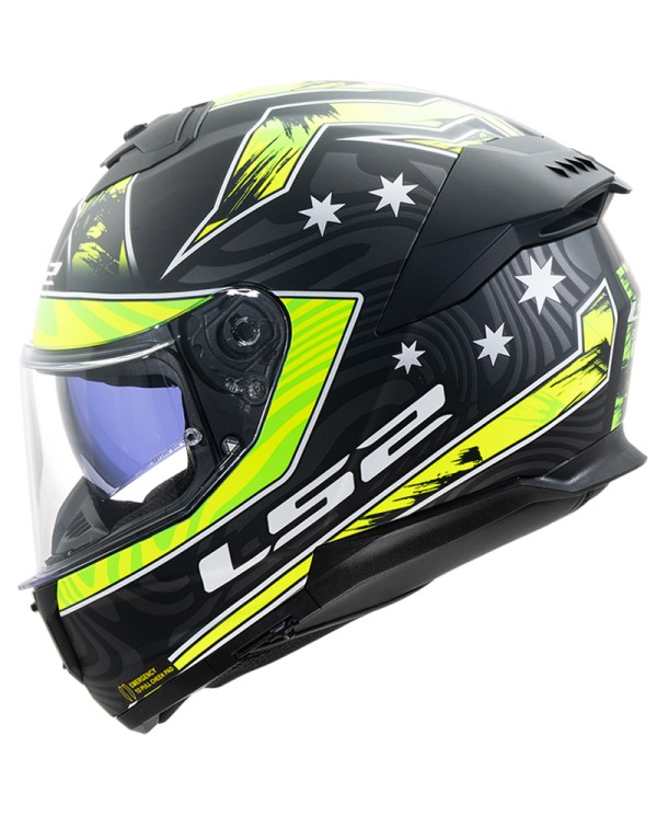 CASCO LS2 STREAM II GALDAM BLACK/H-V YELLOW