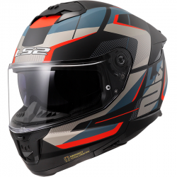 CASCO LS2 STREAM II ROAD MATT BLACK/BLUE