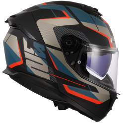 CASCO LS2 STREAM II ROAD MATT BLACK/BLUE