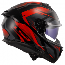 CASCO LS2 STREAM II FURY BLACK/RED