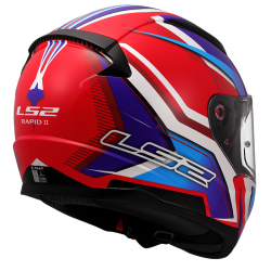 CASCO LS2 RAPID II FLITZ BLUE/RED