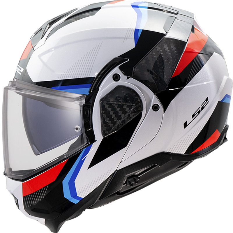 CASCO LS2 ADVANT II TRIPLE MODULAR WHITE/BLUE/RED