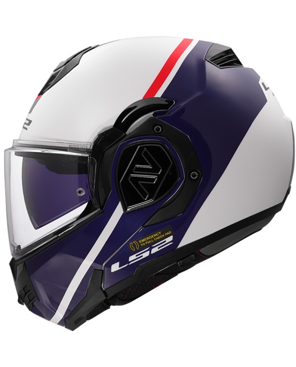 CASCO LS2 ADVANT SWIPE MODULAR WHITE/BLUE