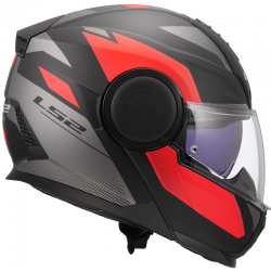 CASCO LS2 SCOPE II DURIA MODULAR BLACK/RED