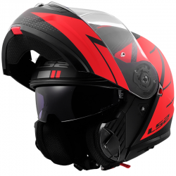 CASCO LS2 STROBE II CODE MODULAR MATT BLACK/RED