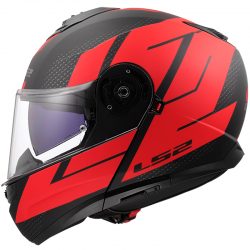 CASCO LS2 STROBE II CODE MODULAR MATT BLACK/RED