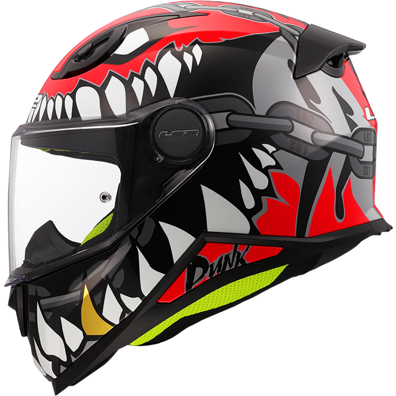 CASCO LS2 KID PUNK GREY/RED