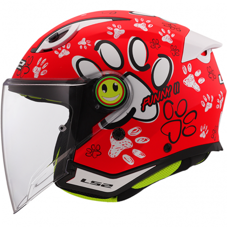 CASCO LS2 FUNNY II PAWS INFANTIL RED