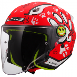 CASCO LS2 FUNNY II PAWS INFANTIL RED