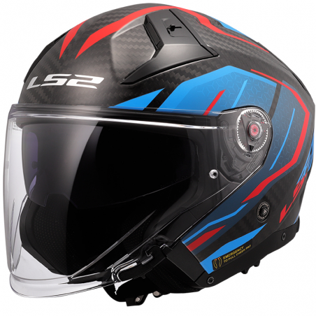 CASCO LS2 INFINITY II CARBON URUS BLUE/RED