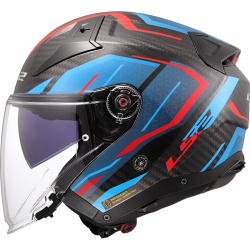 CASCO LS2 INFINITY II CARBON URUS BLUE/RED