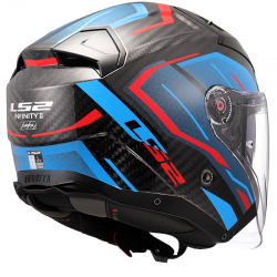 CASCO LS2 INFINITY II CARBON URUS BLUE/RED