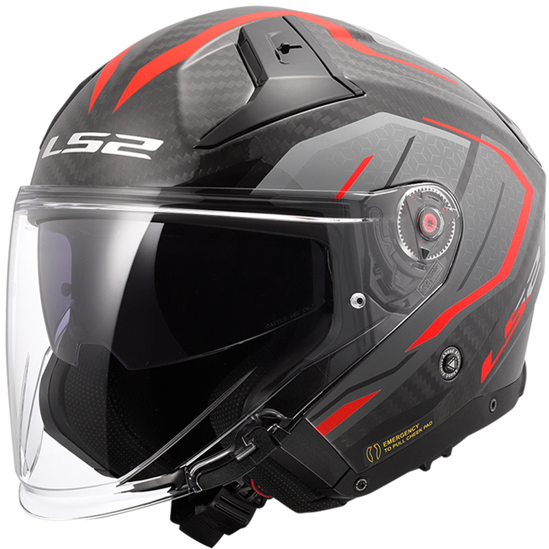 CASCO LS2 INFINITY II CARBON URUS RED