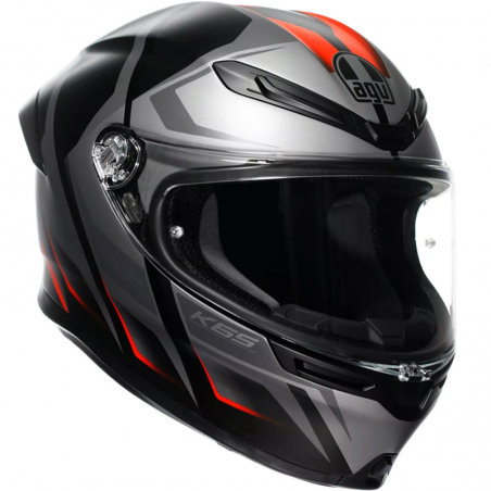 CASCO AGV K6 S KARVE MATT BLACK/GREY/RED