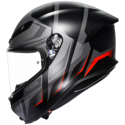 CASCO AGV K6 S KARVE MATT BLACK/GREY/RED