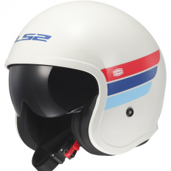 CASCO LS2 SPITFIRE II RETRO WHITE/BLUE/RED