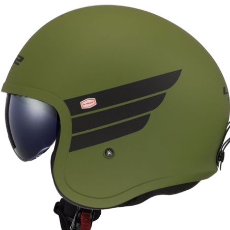 CASCO LS2 SPITFIRE II RETRO MATT MILITARY GREEN