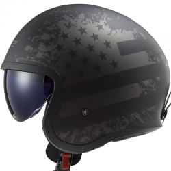 CASCO LS2 SPITFIRE II MATT BLACK FLAG