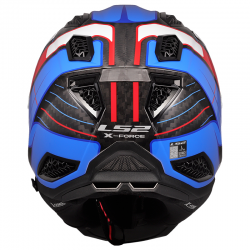 CASCO LS2 X-FORCE CARBONO GALUO WHITE/RED/BLUE